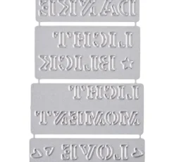 Stanzschablone "Schriftdekore" für Marinas Licht