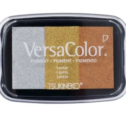 Stempelkissen Versacolor, 3 Farben sortiert, Gold