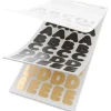 Stickerblock "Alphabet", Schwarz/Gold