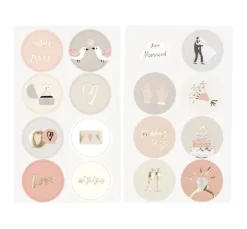 Sticker "Hochzeit", mit Goldfolie