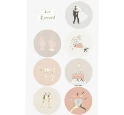 Sticker "Hochzeit", mit Goldfolie