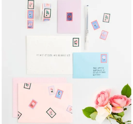 Stickerrolle "Briefmarken"