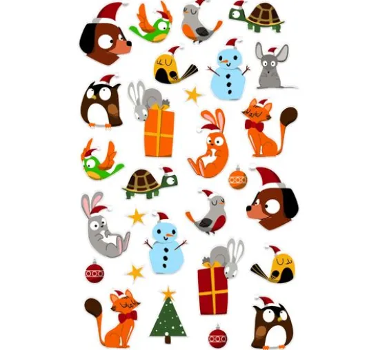 Sticker "Weihnachtstiere"