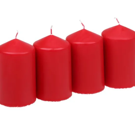 Stumpenkerzen, 4er-Pack