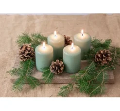 Stumpenkerzen "Nature", 4er-Pack