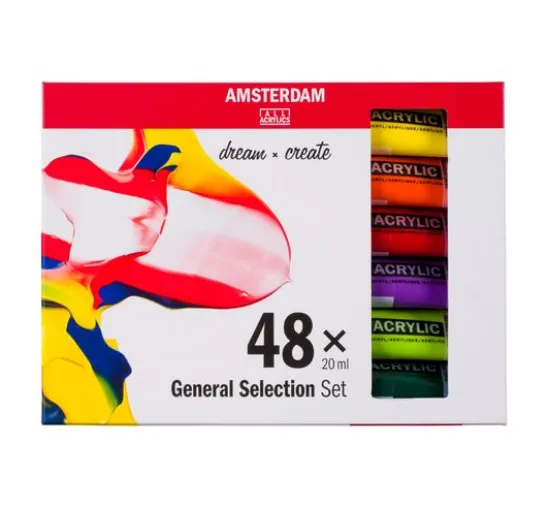Talens AMSTERDAM Acrylfarben-Set "General Selection 48"