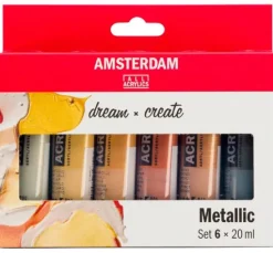 Talens AMSTERDAM Acrylfarben-Set "Metallic"