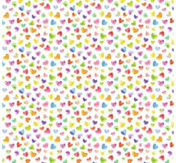 Transparentpapier-Faltblätter "Bunte Herzen"
