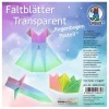 Transparentpapier-Faltblätter "Regenbogen Pastell"