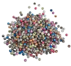VBS Acrylperlen "Bunt-Opak Marmoriert", Ø 8 mm, 200 g
