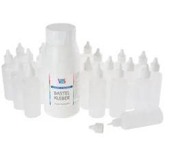 VBS Bastelkleber "Nachfüllpack", 795 g, inkl. 20 Leerflaschen
