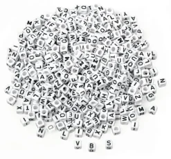 VBS Buchstabenperlen "Weiß", 175 g