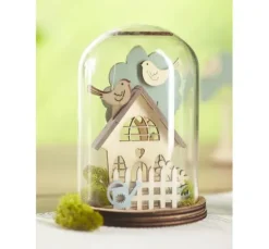 VBS Deko-Glasglocke mit Boden