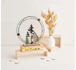 VBS Deko-Metallring "Winterwald mit Haus"