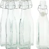 VBS Glasflasche mit Bügelverschluß "Eckig", 500ml, 6 Stück