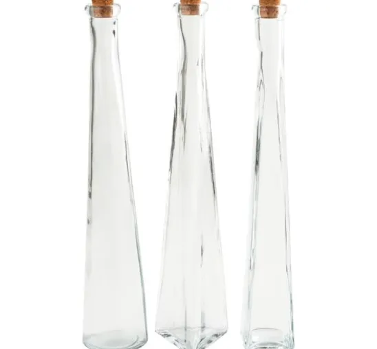 VBS Glasflaschen "Geo", 3er-Set