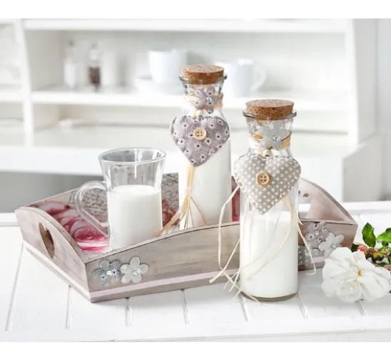 VBS Glasflaschen "Milk", 3er-Set
