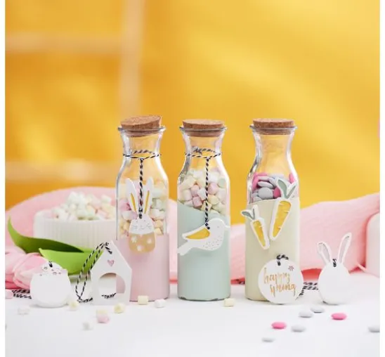 VBS Glasflaschen "Milk", 3er-Set