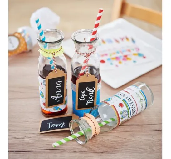 VBS Glasflaschen "Milk", 3er-Set