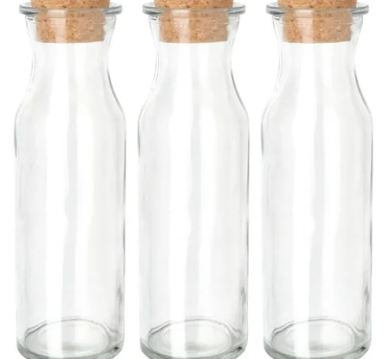 VBS Glasflaschen "Milk", 3er-Set
