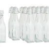 VBS Glasflaschen mit Bügelverschluß "Eckig", 500 ml, 12 Stück