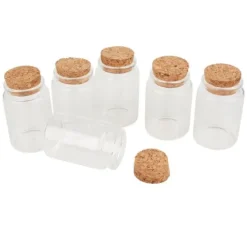 VBS Glasfläschchen mit Korken, 6 Stück