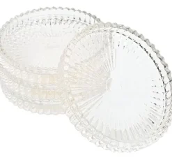 VBS Glas-Kerzenteller, geriffelt