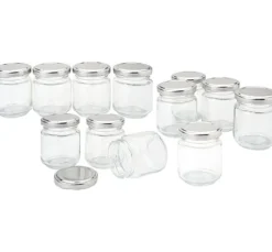 VBS Gläser mit Schraubdeckel "Rund", 100 ml, 12 Stück