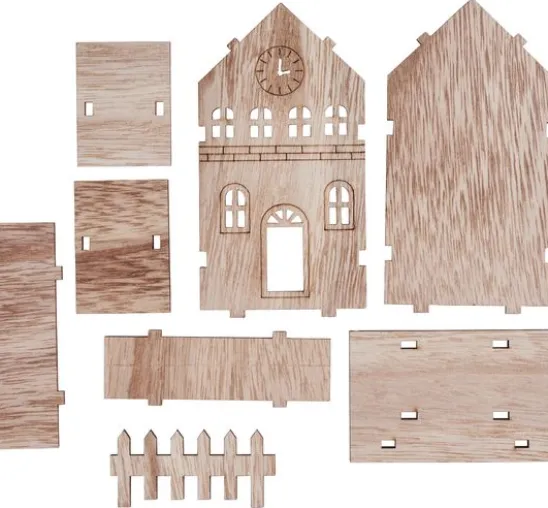 VBS Holzbausatz "Villa mit Zaun"