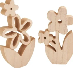 VBS Holz-Blumen, 2er-Set