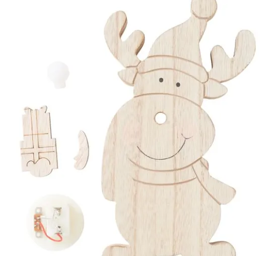 VBS Holz-Elch mit LED Nase