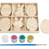 VBS Holzmotive "Ostern" mit Farbe und Pinsel