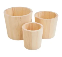 VBS Holz-Pflanztöpfe, 3er-Set