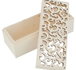 VBS Holzschachtel "Ornament-Schnörkel"