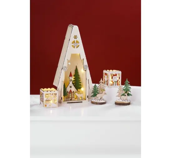 VBS Holzsteckmotiv auf Rindenscheibe, 2er-Set
