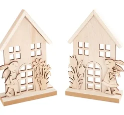 VBS Holz-Steckmotiv "Bunny Cottage", 2er-Set
