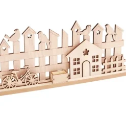 VBS Holz-Steckmotiv "Fahrrad am Gartenzaun"