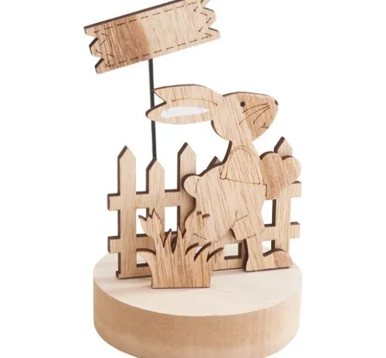 VBS Holz-Steckmotiv "Hase mit Schild"
