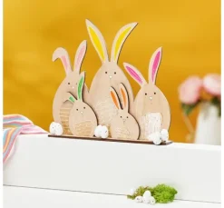 VBS Holz-Steckmotiv "Hasenfamilie"