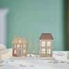 VBS Holz-Steckmotiv "Häuser und Tannen"