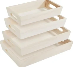 VBS Holztablett-Set mit Griffen