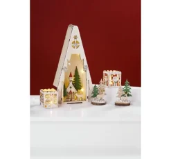VBS Holz-Teelichthalter "Weihnachtszauber"