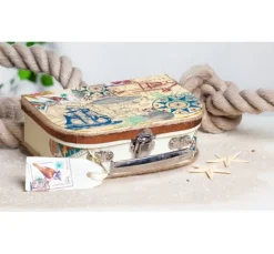 VBS Koffer, 2er-Set, aus cremefarbenem Karton