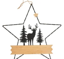 VBS Metall-Dekostern "Hirsch im Wald", mit LED