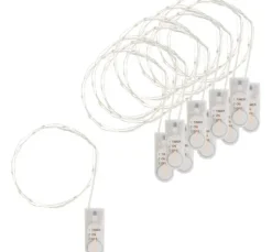 VBS Micro-LED-Lichterketten mit Timer, 10 Stück