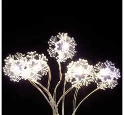 VBS Micro-LED-Lichterkette "Schneeflocke", mit Timer