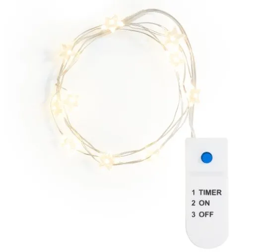 VBS Micro-LED-Lichterkette "Stern", 10 LEDs, mit Timer