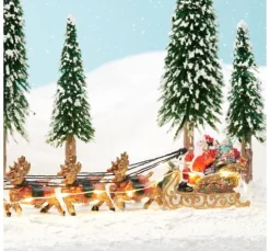 VBS Miniatur Santaschlitten mit 8 Rentieren