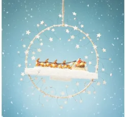 VBS Miniatur Santaschlitten mit 8 Rentieren