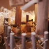 VBS Miniatur Tannenbaum, 16er-Set, beschneit